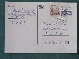 Czech Republic 1995 Stationery Postcard Hora Rip Mountain Sent Locally - Covers & Documents