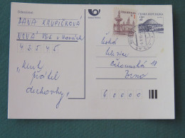 Czech Republic 1995 Stationery Postcard Hora Rip Mountain Sent Locally - Briefe U. Dokumente