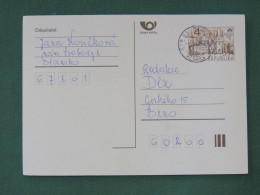 Czech Republic 1997 Stationery Postcard 4 Kcs "Prague 1998" Sent Locally - Lettres & Documents