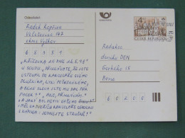 Czech Republic 1997 Stationery Postcard 4 Kcs "Prague 1998" Sent Locally From Brno, EMS Slogan - Covers & Documents