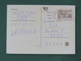 Czech Republic 1997 Stationery Postcard 4 Kcs "Prague 1998" Sent Locally - Lettres & Documents