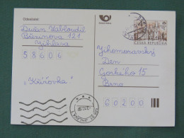 Czech Republic 1997 Stationery Postcard 4 Kcs "Prague 1998" Sent Locally - Briefe U. Dokumente