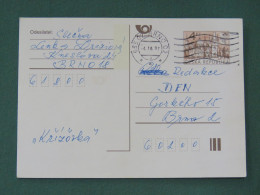 Czech Republic 1997 Stationery Postcard 4 Kcs "Prague 1998" Sent Locally - Covers & Documents