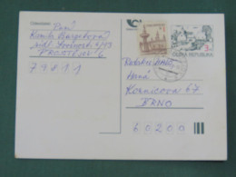 Czech Republic 1997 Stationery Postcard 3 + 1 Kcs Sent Locally - Covers & Documents