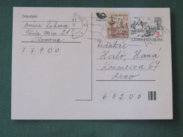 Czech Republic 1997 Stationery Postcard 3 + 1 Kcs Sent Locally - Covers & Documents