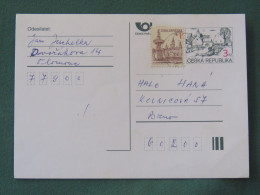 Czech Republic 1997 Stationery Postcard 3 + 1 Kcs Sent Locally - Lettres & Documents