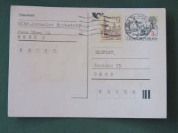 Czech Republic 1997 Stationery Postcard 3 + 1 Kcs Sent Locally - Brieven En Documenten