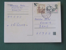 Czech Republic 1997 Stationery Postcard 3 + 1 Kcs Sent Locally - Briefe U. Dokumente