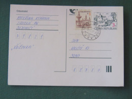 Czech Republic 1997 Stationery Postcard 3 + 1 Kcs Sent Locally - Briefe U. Dokumente