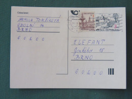 Czech Republic 1997 Stationery Postcard 3 + 1 Kcs Sent Locally - Covers & Documents