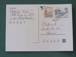 Czech Republic 1997 Stationery Postcard 3 + 1 Kcs Sent Locally - Covers & Documents