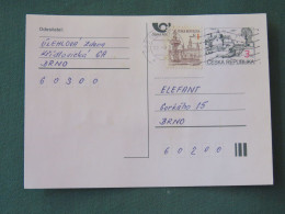 Czech Republic 1997 Stationery Postcard 3 + 1 Kcs Sent Locally - Lettres & Documents