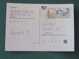 Czech Republic 1997 Stationery Postcard 3 + 1 Kcs Sent Locally - Brieven En Documenten