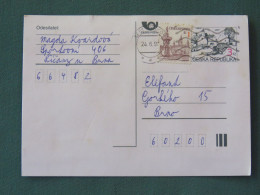 Czech Republic 1997 Stationery Postcard 3 + 1 Kcs Sent Locally - Lettres & Documents