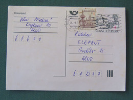 Czech Republic 1997 Stationery Postcard 3 + 1 Kcs Sent Locally - Briefe U. Dokumente