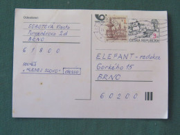 Czech Republic 1997 Stationery Postcard 3 + 1 Kcs Sent Locally - Covers & Documents