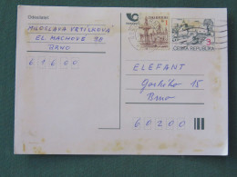 Czech Republic 1997 Stationery Postcard 3 + 1 Kcs Sent Locally - Briefe U. Dokumente