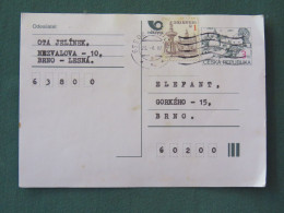 Czech Republic 1997 Stationery Postcard 3 + 1 Kcs Sent Locally - Briefe U. Dokumente