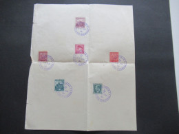 3.Reich Sudetenland Befreiungsstempel Bodenbach 1 Sudetenland Tag Der Befreiung 3.10.1938 Blanko Blatt Mit 6 Marken - Sudetenland