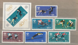 BULGARIA 1967 Winter Olympic Games 8.50 EUR MNH Michel 1744-1749, Bl 20 #Sport147 - Hiver 1968: Grenoble