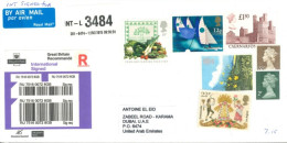 GREAT BRITAIN. - 2015, REGISTERED STAMPS COVER TO DUBAI. - Lettres & Documents