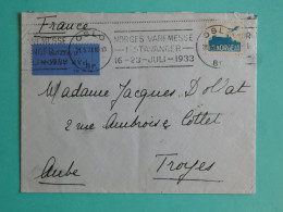 DJ 4  NORGE  BELLE   LETTRE   1931 OSLO  A TROYES FRANCE      + AFF.  INTERESSANT+++ - Lettres & Documents