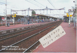 BRETIGNY Sur ORGE - La Gare Vue En Direction De Paris - Bretigny Sur Orge