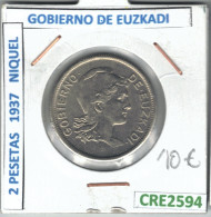 CRE2594 MONEDA 2 PTAS GUERRA CIVIL GOBIERNO DE EUZKADI NIQUEL 1937 - Andere & Zonder Classificatie