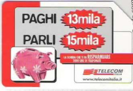 TELECOM - PAGHI 13MILA PARLI 15MILA -  USATA -  LIRE 15000 - GOLDEN  1294 - Öff. Sonderausgaben