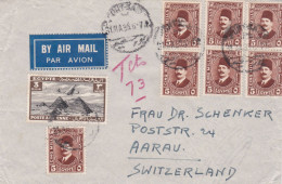 From Egypt To Swiss - 1935 - Lettres & Documents