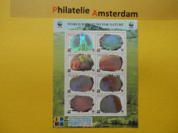 Kyrgyzstan 1999, FULL SHEET / WWF FAUNA HOLOGRAM ZOOGDIEREN VOS FOX / IBRA '99: Mi 172-75, **  - KB - Hologramme