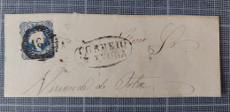 Portugal, D.Pedro V, Marcophilie Evora 166 Et CORREIO D EVORA, Sur Fragment D Enveloppe - Covers & Documents