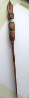 Lade 36 - HOUTEN BRIEFOPENER - COUPE-LETTRE EN BOIS - MOTIF AFRICAIN -   AFRIKAANS MOTIEF - 38 CM - Brieföffner