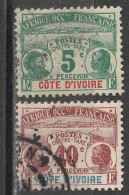 Côte-d'Ivoire Timbres Taxe N° 1 2 - Used Stamps