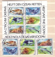 1991 Fauna Marine Mammals 6v+S/M – Used (O)  Bulgaria/Bulgarie - Gebruikt