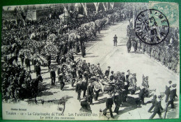 Cpa  EXPLOSION DU CUIRASSE IENA Toulon  FUNERAILLES,  DEFILE DES COURONNES . 1907 MARINS MARINE FRANCAISE  EDIT GIRAUD - Funérailles