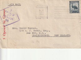 Australie Lettre Censurée Pour La Nelle Zélande 1943 - Cartas & Documentos