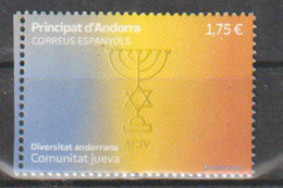 2023. ISRAEL-ANDORRA. Andorran Diversity. The Jewish Community, New Stamp ** Mint MNH - Nuovi