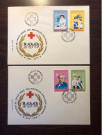 ROMANIA  FDC COVER 1976 YEAR  RED CROSS BLOOD DONATION HEALTH MEDICINE - Covers & Documents