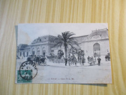 CPA Nice (06).Gare P.L.M. - Carte Animée, Oblitérée Le 06/01/1913. - Schienenverkehr - Bahnhof