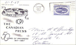 Canada Canadian Press Presse Canadienne Journal Newspaper FDC ( A70 795) - 1961-1970