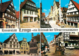 72936516 Lemgo Altstadt Fachwerkhaeuser Planetenhaus Mittelstrasse Brunnen Markt - Lemgo