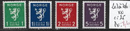 NORVEGE 203 à 206 ** Côte 25 € - Unused Stamps