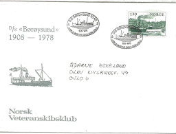 Norge Norway 1978  Special Cover  D/s "Børøysund" Ship 1908-1978   Special Cancellation 19.6.1978 - Lettres & Documents
