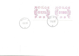 Norge Norway 1980 Automat Stamps, Vending Machine Stamps, Mi 2   - FDC - Brieven En Documenten