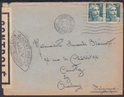 France 1945 - Lettre De Paris à Destination Charleroi-Belgique Avec Contenu. Censurée.............. (EB) DC-12471 - Oblitérés