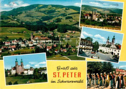 72892922 St Peter Schwarzwald Panorama Schloss Trachtengruppe St. Peter - St. Peter