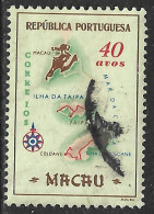 Macau Macao – 1956 Maps 40 Avos Used Stamp - Oblitérés