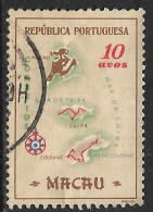 Macau Macao – 1956 Maps 10 Avos Used Stamp - Usados