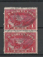 USA Postage 1912 Michel 1 Paketmarke Packet Stamp Parcel Post As Pair O - Colis